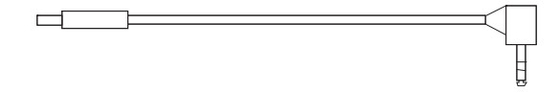 Audio Cable With Right Angled Jack Cable Assembly  009-0026267