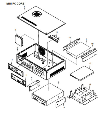 ATM Spare Parts NCR MINI PC CORE  445-0727528  445-0760722