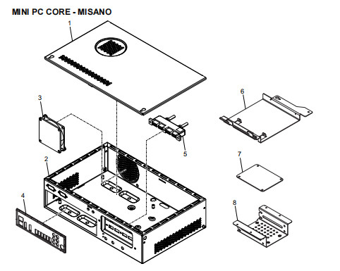 ATM Spare Parts NCRMINI PC CORE - MISANO  445-0727528