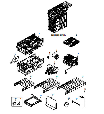 ATM Spare Parts S2 DISPENSER PRESENTER ASSEMBLY RA   445-0761208