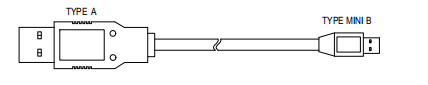 ATM Spare Parts USB TYPE A TO TYPE MINI B HIGH SPEED CABLE  009-0020701