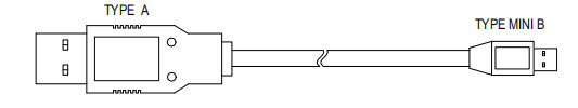 ATM Spare Parts 009-0020704 CABLE USB TYPE A TO TYPE MINI B HIGH SPEED (480MBPS) 1500MM